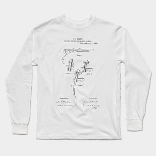 Combined Seeding and Drilling Machine Vintage Patent Hand Drawing Funny Novelty Gift Long Sleeve T-Shirt